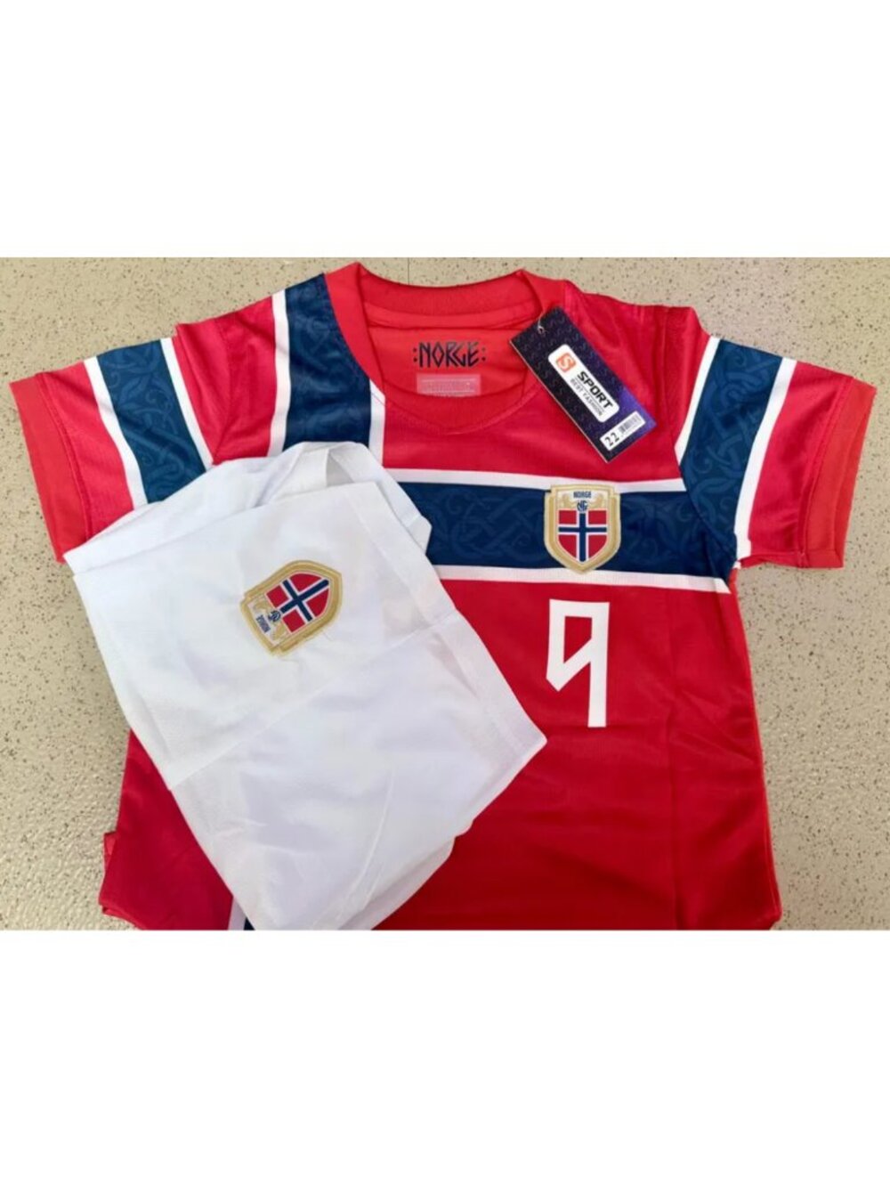 Erling Haaland  Red Jersey Home Soccer Short Set